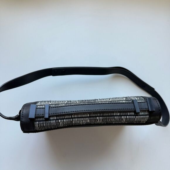 EUC Loeffler Randall Envelope Shoulder/Crossbody Bag, Black Leather & Tweed - Picture 5 of 11